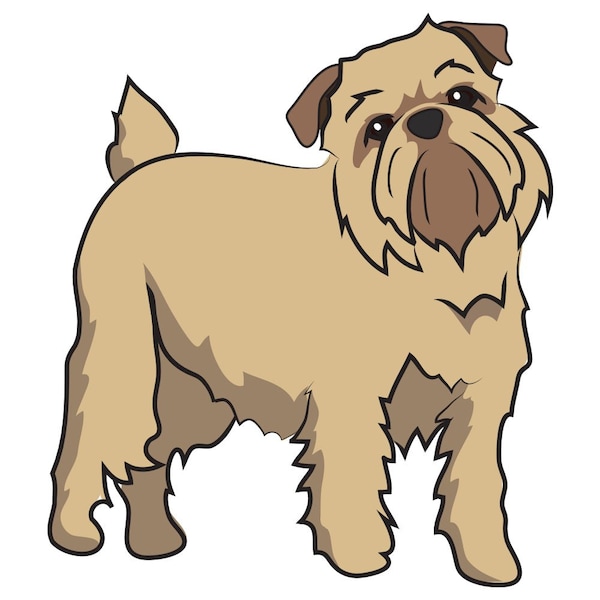 Brussel Griffon Dog Decal, Dog Lover Decor Vinyl Sticker